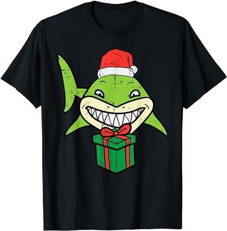 15 Christmas Shark Shirt Designs Bundle For Commercial Use Part 1, Christmas Shark T-shirt, Christmas Shark png file, Christmas Shark digita