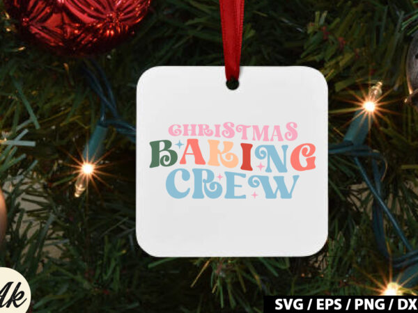 Christmas baking crew retro svg t shirt vector file