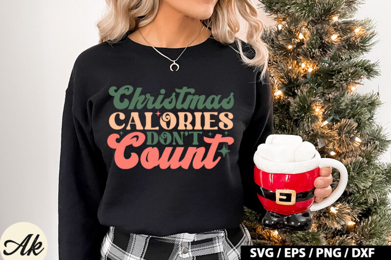 Christmas calories don’t count Retro SVG Design