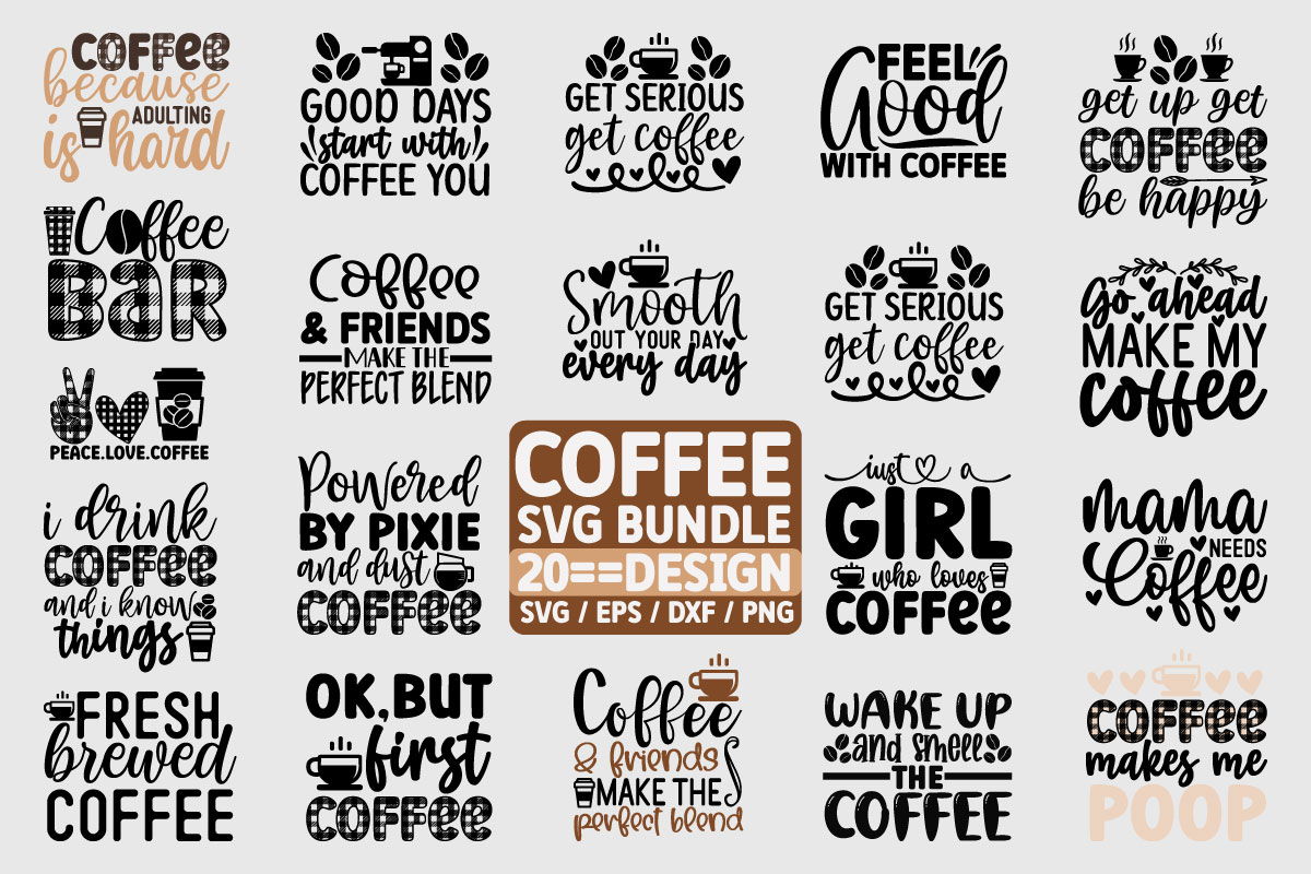 Coffee SVG Bundle - Buy t-shirt designs