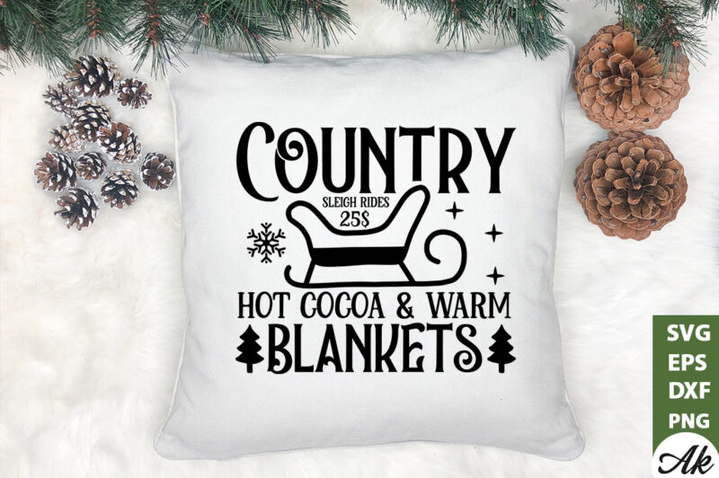 Country sleigh rides SVG