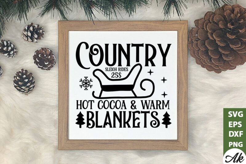 Country sleigh rides SVG