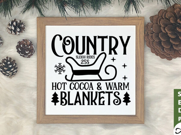 Country sleigh rides svg t shirt vector file