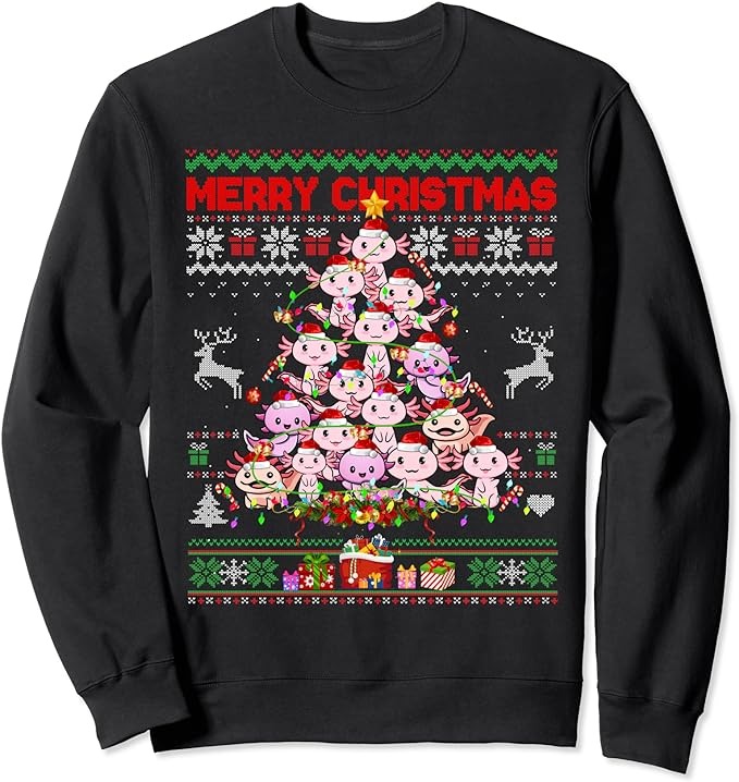 15 Christmas Axolotl Shirt Designs Bundle For Commercial Use Part 2, Christmas Axolotl T-shirt, Christmas Axolotl png file, Christmas Axolot