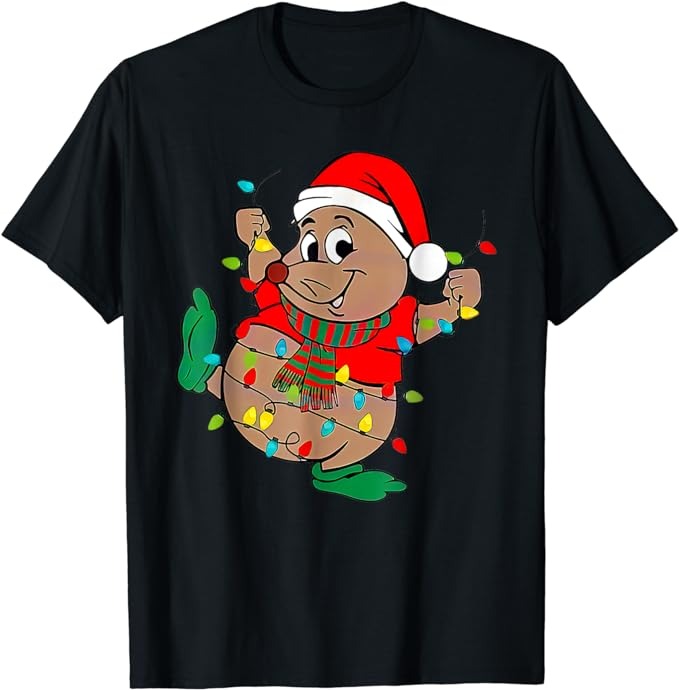 Cute Santa Gus Christmas Lights T-Shirt