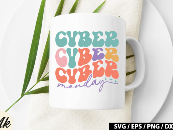 Cyber monday retro svg t shirt vector file