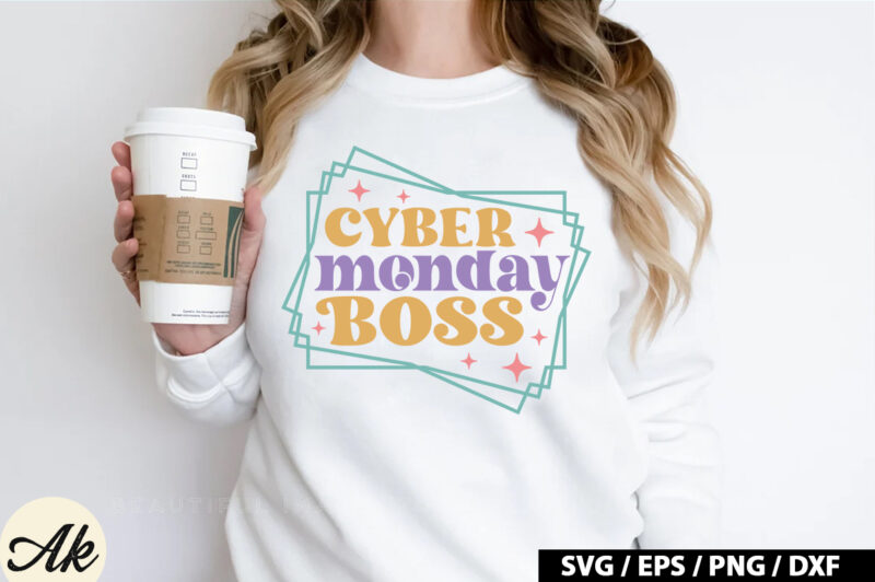 Cyber monday boss Retro SVG