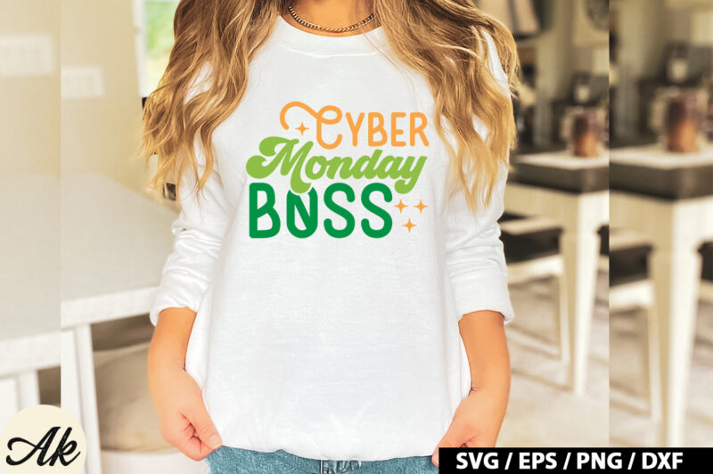 Cyber monday boss Retro SVG