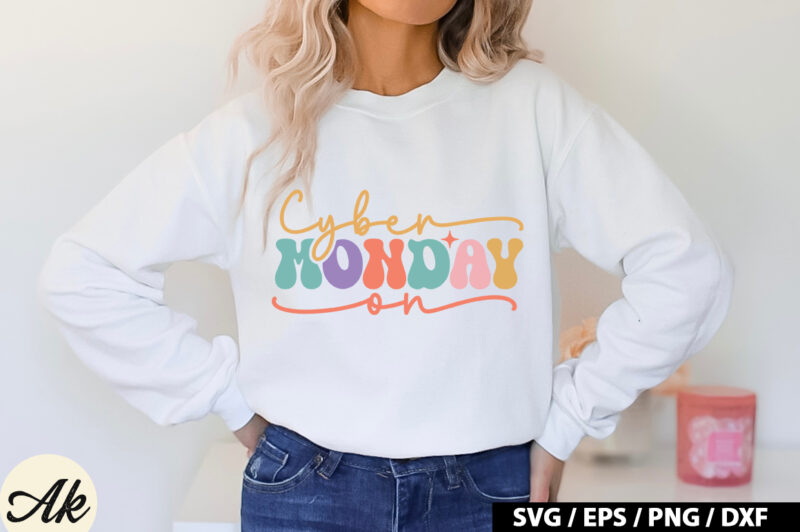 Cyber monday on Retro SVG