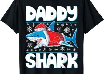 Daddy Shark Santa T shirt Christmas Family Matching Pajamas T-Shirt