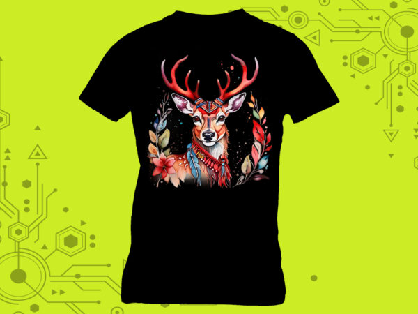 Discover our charming irresistible pocket-sized deer ,tailor-made for print on demand websites t shirt vector illustration