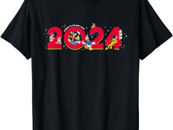 Disney characters mickey & more cheers to the new year 2024 t-shirt