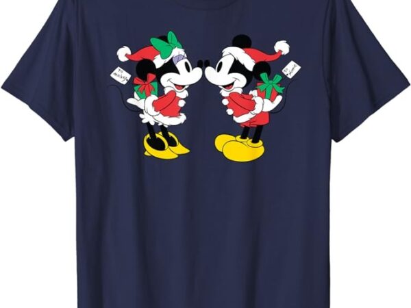 Disney christmas mickey and minnie kiss t-shirt