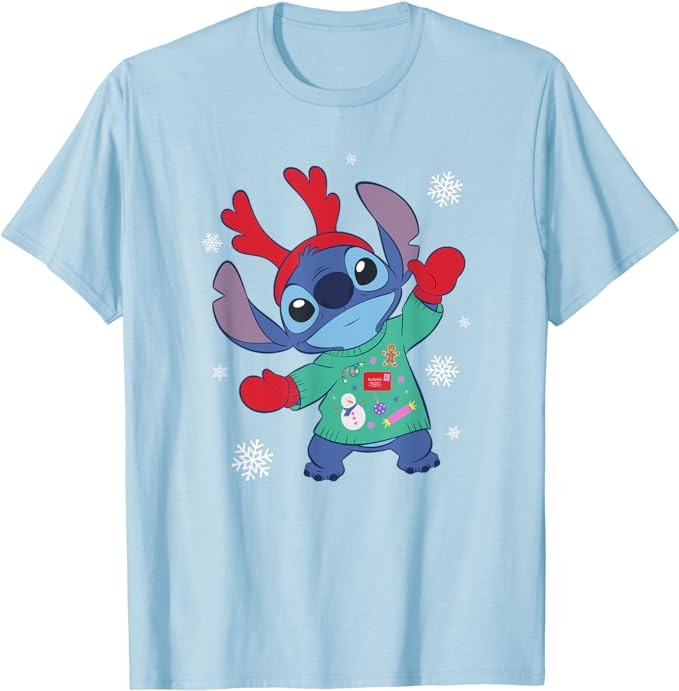 Disney Lilo & Stitch Christmas Outfit Celebration T-Shirt