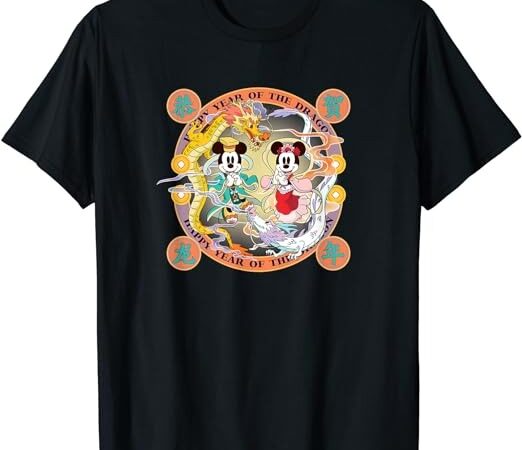 Disney mickey minnie 2024 happy lunar new year of the dragon t-shirt