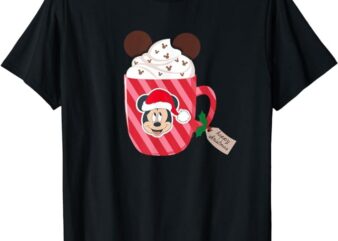 Disney Mickey Mouse Happy Christmas Hot Chocolate Cocoa Mug T-Shirt