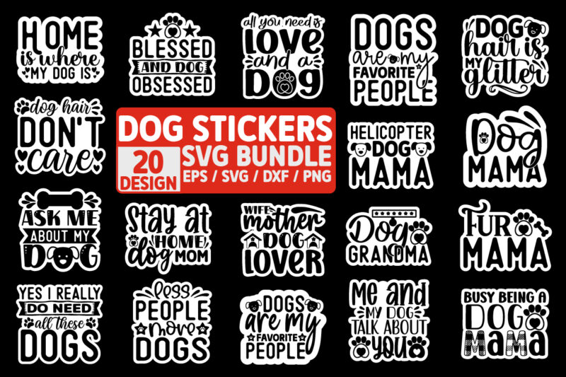 Dog Stickers SVG Bundle