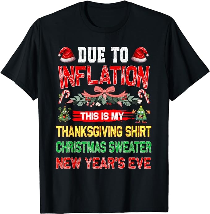 Due To Inflation This Is My Thanksgiving Christmas T-Shirt PNG File