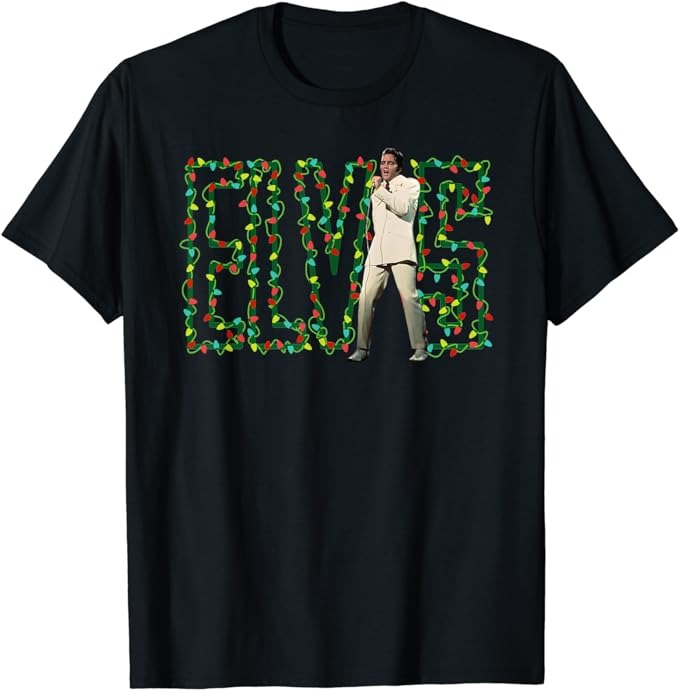 Elvis Presley Official Elvis Christmas Lights T-Shirt