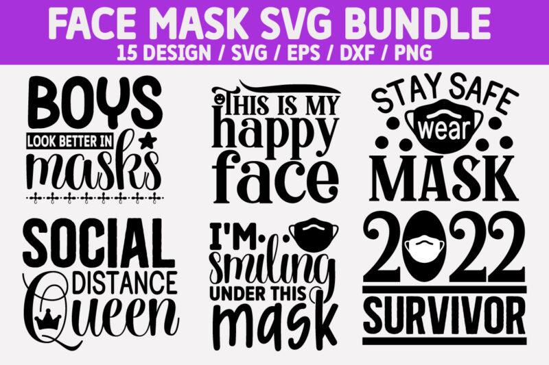 Face Mask SVG Bundle