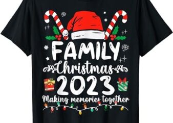 Family Christmas 2023 Matching Squad Santa Elf Funny Xmas T-Shirt