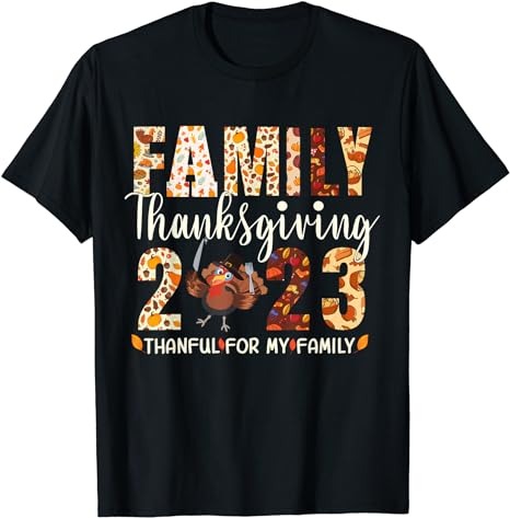 Family thanksgiving 2023. Can be used for t-shirt prints, autumn