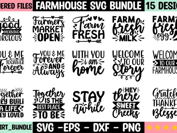 Farmhouse SVG Bundle - Buy t-shirt designs