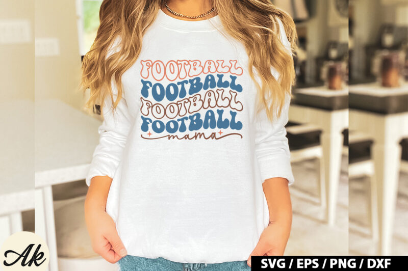 Football mama Retro SVG