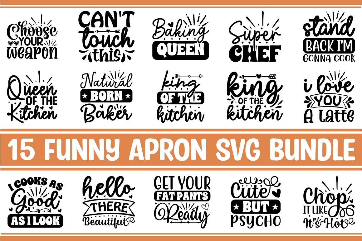 Funny Apron SVG Bundle - Buy t-shirt designs