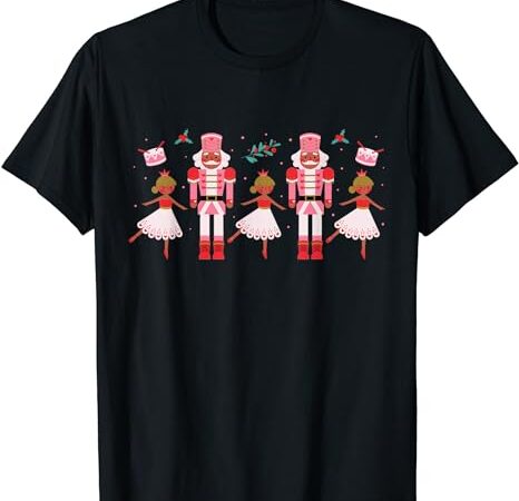 Funny christmas nutcracker african american ballet dancer t-shirt