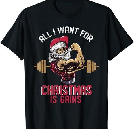 Funny christmas weightlifting workout t-shirt t-shirt