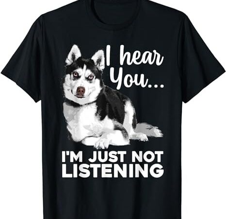 Funny husky dog art for men women kids siberian husky lover t-shirt