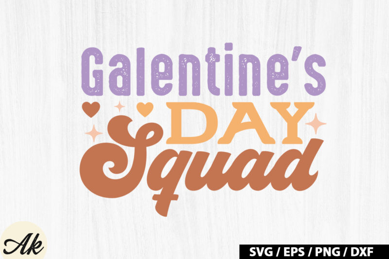 Galentine’s day squad Retro SVG