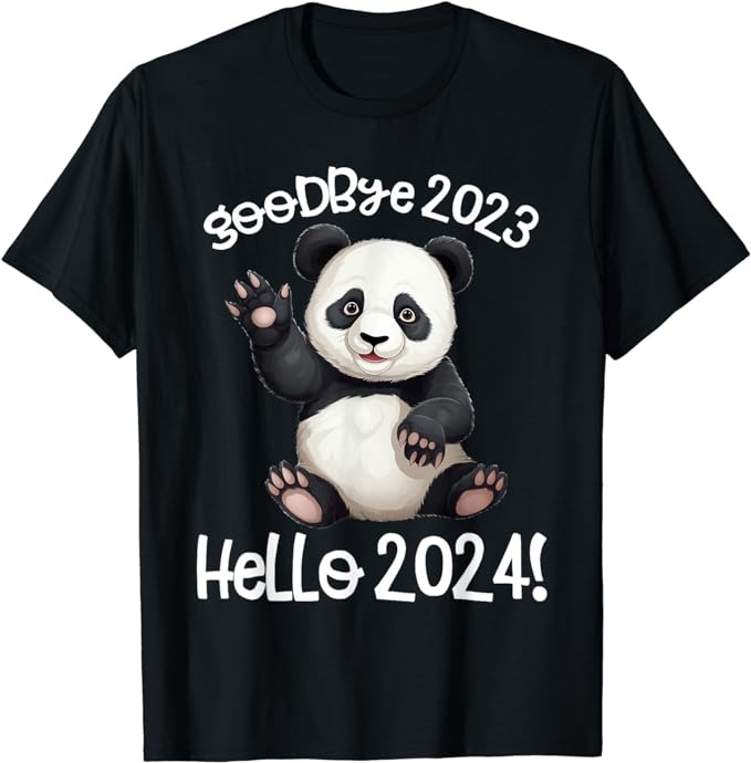 15 New Year 2024 Shirt Designs Bundle For Commercial Use Part 3 New   Goodbye 2023 Hello 2024 Xmas Happy New Year 2024 Panda Bear T Shirt 8 11zon 1 