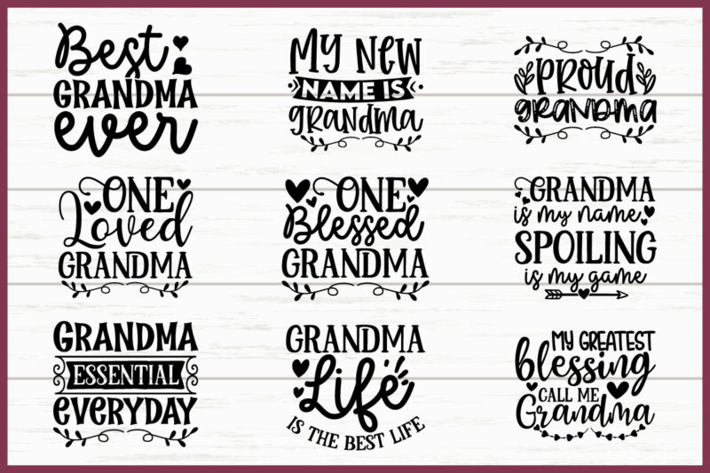 Grandma SVG Bundle