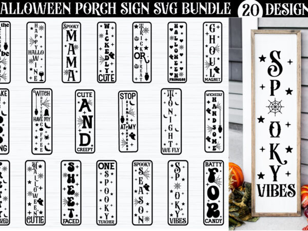 Halloween porch sign svg bundle graphic t shirt