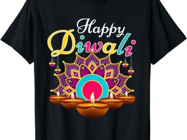 Happy diwali funny festival costume lights matching family t-shirt