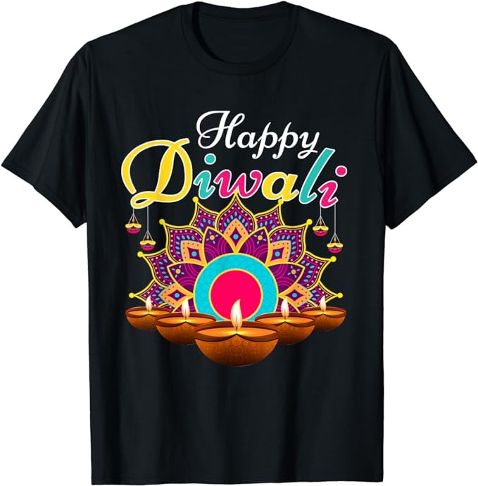 Happy Diwali Funny Festival Costume Lights Matching Family T-Shirt