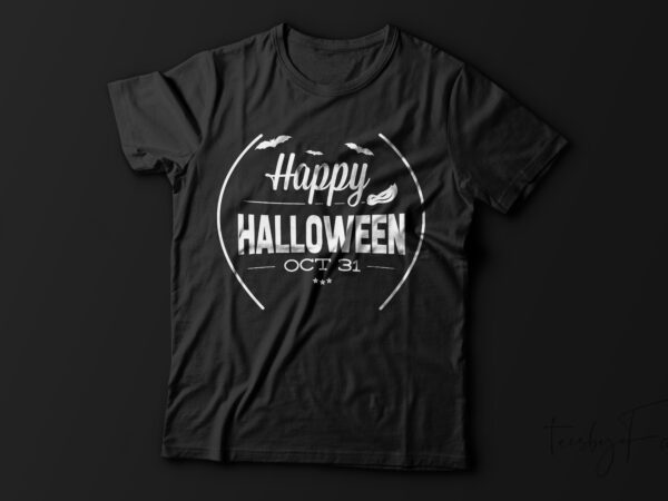 Happy halloween| t-shirt design for sale