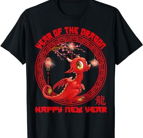 Happy lunar new year 2024 cute chinese dragon decorations t-shirt