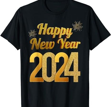 Happy new year 2024 celebration t-shirt 1