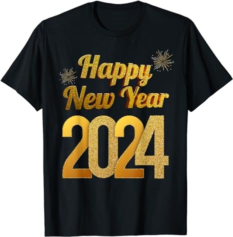 Happy New Year 2024 Celebration T-Shirt 1 - Buy t-shirt designs