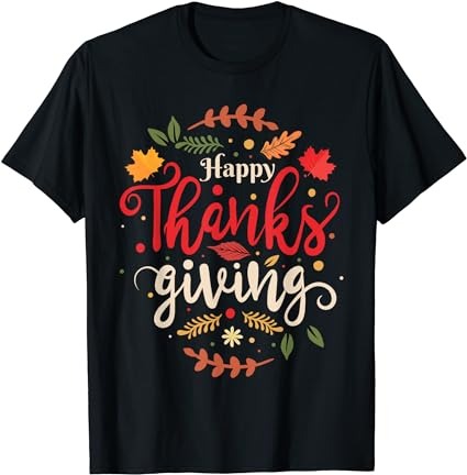 Happy thanksgiving for boys girls kids thanksgiving family t-shirt