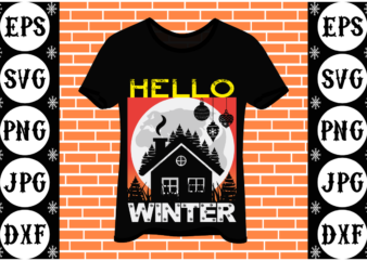 Hello winter graphic t shirt