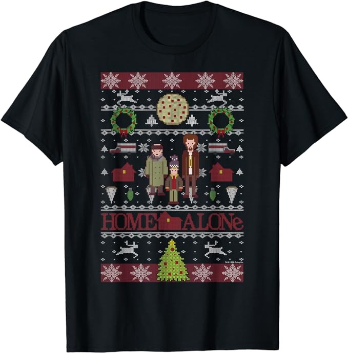 Home Alone Christmas The Wet Bandits Ugly Sweater T-Shirt