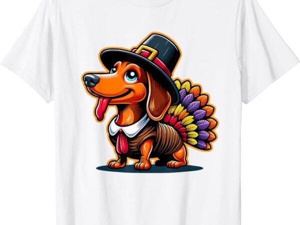 Humor thanksgiving turkey weiner dachshund dog t-shirt png file