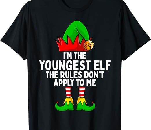 I’m the youngest elf matching family christmas t-shirt