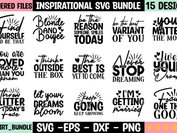 Inspirational svg bundle t shirt design for sale