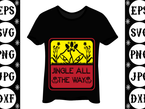 Jingle all the way vector clipart