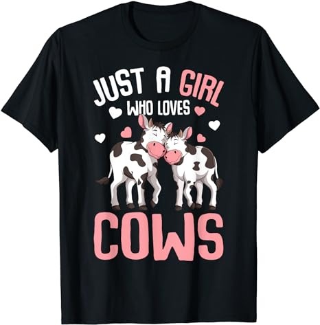 Just A Girl Who Loves Cows Farmers Cow Kids Girls T-Shirt - Buy t-shirt ...